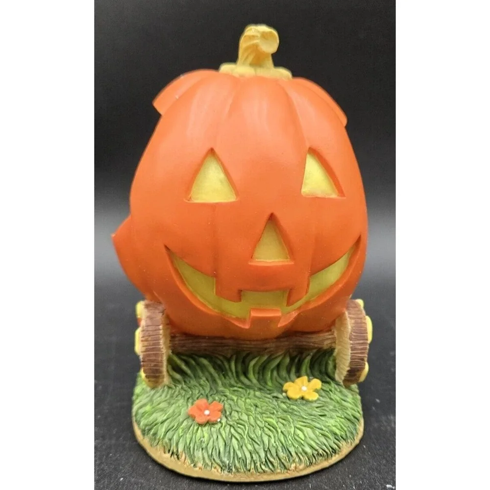 Fitz & Floyd Charming Tails Jack-O-Lantern Jalopy Halloween Pumpkin Candy Corn F